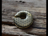 Load image into Gallery viewer, Ohrgewicht Brass Piercing 10mm Blume des Lebens Kreis - chic-net.de
