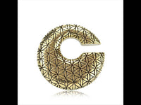 Load image into Gallery viewer, Ohrgewicht Brass Piercing 10mm Blume des Lebens Kreis - chic-net.de
