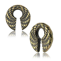 Load image into Gallery viewer, Ohrgewicht Brass Schachbrett Schlüsselloch Piercing - chic-net.de
