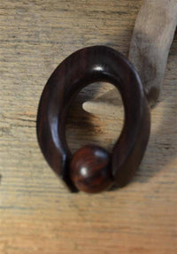 Load image into Gallery viewer, Ohrgewicht Klemmkugel Ring Narraholz 12mm Piercing oval - chic-net.de
