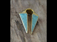 Cargar imagen en el visor de la galería, Ohrgewicht Messing Pfeil 6mm 2ga crushed Türkis Dehner - chic-net.de
