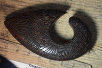 Load image into Gallery viewer, Ohrgewicht Narraholz Tropfen 16mm Piercing Blumen - chic-net.de
