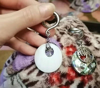 Load image into Gallery viewer, Ohrgewicht Piercing Edelstahl Abalone Baum des Lebens - chic-net.de
