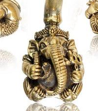 Load image into Gallery viewer, Ohrgewicht Piercing Ganesha Messing gold 4mm 41,5g - chic-net.de
