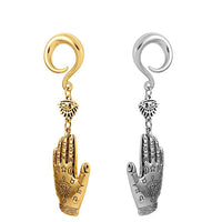 Load image into Gallery viewer, Ohrgewicht Piercing Hook Edelstahl Auge Hand der Fatima - chic-net.de
