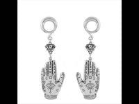 Load image into Gallery viewer, Ohrgewicht Piercing Hook Edelstahl Auge Hand der Fatima - chic-net.de
