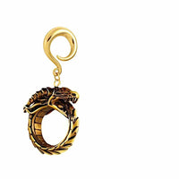 Load image into Gallery viewer, Ohrgewicht Piercing Hook Edelstahl PVD Weltenschlange - chic-net.de
