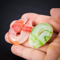 Cargar imagen en el visor de la galería, Ohrgewicht Stein 12mm Tropfen Schlüsselloch rot grün - chic-net.de
