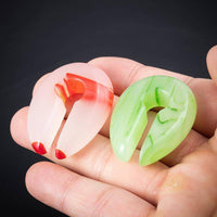 Cargar imagen en el visor de la galería, Ohrgewicht Stein 12mm Tropfen Schlüsselloch rot grün - chic-net.de
