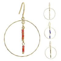 Load image into Gallery viewer, Ohrringe 18 karat vergoldet Ringe Perlen Stäbchen nickelfrei blau rot grün gold - chic-net.de
