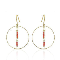 Load image into Gallery viewer, Ohrringe 18 karat vergoldet Ringe Perlen Stäbchen nickelfrei blau rot grün gold - chic-net.de
