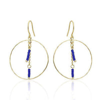 Load image into Gallery viewer, Ohrringe 18 karat vergoldet Ringe Perlen Stäbchen nickelfrei blau rot grün gold - chic-net.de
