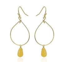 Load image into Gallery viewer, Ohrringe 18 karat vergoldet Stein Tropfen orange facettiert 45 mm nickelfrei gold - chic-net.de
