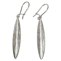 Load image into Gallery viewer, Ohrringe 925 Sterling Silber schmal gebürstet 37mm - chic-net.de
