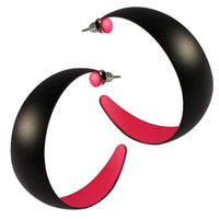 Load image into Gallery viewer, Ohrringe Creolen knallig neon Farben Ohrring Damen Metall nickelfrei Edelstahl Stecker Ringe - chic-net.de
