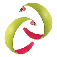 Load image into Gallery viewer, Ohrringe Creolen knallig neon Farben Ohrring Damen Metall nickelfrei Edelstahl Stecker Ringe - chic-net.de
