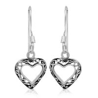 Load image into Gallery viewer, Ohrringe Herz hohl Spiralrand Silberohrringe 925er Sterling Silber Damen Schmuck - chic-net.de
