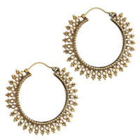 Cargar imagen en el visor de la galería, Ohrringe Punkte Messing Kreise Punkte in Dreieckform golden nickelfrei antik Schmuck Piercing - chic-net.de
