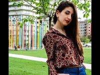 Cargar imagen en el visor de la galería, Ohrringe Punkte Messing Kreise Punkte in Dreieckform golden nickelfrei antik Schmuck Piercing - chic-net.de
