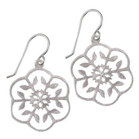 Load image into Gallery viewer, Ohrringe Schneeflocke Blume Silberohrringe 925er Sterling Silber Damen Ohrhänger Schmuck - chic-net.de
