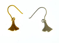 Load image into Gallery viewer, Ohrringe Silber 925 Ginkgo Blatt 10mm vergoldet - chic-net.de
