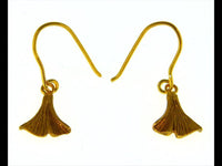 Load image into Gallery viewer, Ohrringe Silber 925 Ginkgo Blatt 10mm vergoldet - chic-net.de

