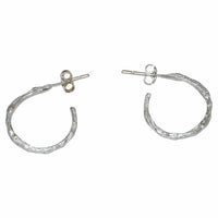 Load image into Gallery viewer, Ohrstecker 925 Sterling Silber Creole oxidiert knotig - chic-net.de
