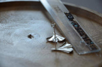 Load image into Gallery viewer, Ohrstecker 925 Sterling Silber Ginkgo Blatt 18mm - chic-net.de
