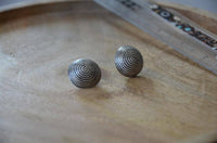 Load image into Gallery viewer, Ohrstecker 925 Sterling Silber Spirale Halbkugel schwarz - chic-net.de
