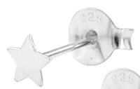 Load image into Gallery viewer, Ohrstecker 925 Sterling Silber Unisex Schmuck Ohrringe Stern flach - chic-net.de
