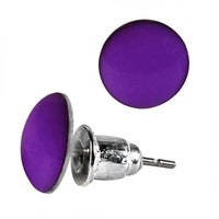 Load image into Gallery viewer, Ohrstecker bunt rund 8 mm gewölbt Stecker Acryl Unisex Ohrringe Edelstahl nickelfrei - chic-net.de
