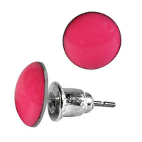Load image into Gallery viewer, Ohrstecker bunt rund 8 mm gewölbt Stecker Acryl Unisex Ohrringe Edelstahl nickelfrei - chic-net.de
