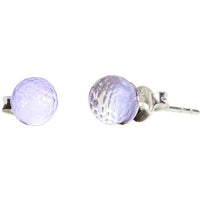 Cargar imagen en el visor de la galería, Ohrstecker Glas transparent hellgrün scheinend, 5 mm Ø, facettiert, glitzernd, 925er Sterlingsilber-Stift - chic-net.de
