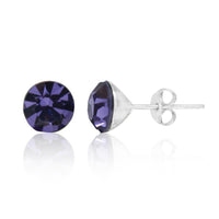 Cargar imagen en el visor de la galería, Ohrstecker Glas transparent hellgrün scheinend, 5 mm Ø, facettiert, glitzernd, 925er Sterlingsilber-Stift - chic-net.de
