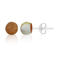 Cargar imagen en el visor de la galería, Ohrstecker Glas transparent hellgrün scheinend, 5 mm Ø, facettiert, glitzernd, 925er Sterlingsilber-Stift - chic-net.de
