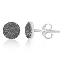 Load image into Gallery viewer, Ohrstecker Glitzer silber Resin 925er Sterling Silber Ohrringe Damen Schmuck - chic-net.de
