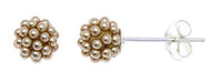 Cargar imagen en el visor de la galería, Ohrstecker gold rund Perlen Kugelohringe Kugelohrstecker 4 mm 925er Sterlingsilber - chic-net.de
