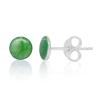 Cargar imagen en el visor de la galería, Ohrstecker grün marmoriert 925er Sterling Silber Ohrringe Damen Schmuck - chic-net.de
