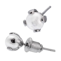 Load image into Gallery viewer, Ohrstecker Perlen Perlenohrstecker 925er Sterling Silber Glanz Ohrringe Damen eingefasst - chic-net.de
