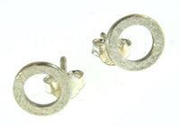 Load image into Gallery viewer, Ohrstecker Silber 925 vergoldet Creolen Ringe gebürstet - chic-net.de
