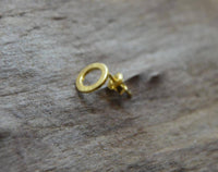 Load image into Gallery viewer, Ohrstecker Silber 925 vergoldet Creolen Ringe gebürstet - chic-net.de
