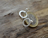 Load image into Gallery viewer, Ohrstecker Silber 925 vergoldet Creolen Ringe gebürstet - chic-net.de
