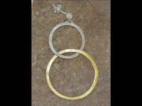 Load image into Gallery viewer, Ohrstecker Silber 925 vergoldet Ringe untereinander - chic-net.de
