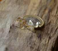 Load image into Gallery viewer, Ohrstecker Silber 925 vergoldet schwarz Raute Dreiecke - chic-net.de
