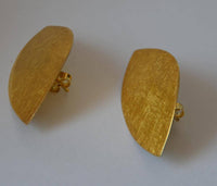 Load image into Gallery viewer, Ohrstecker vergoldet 925 Silber Blatt 33mm - chic-net.de
