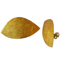 Load image into Gallery viewer, Ohrstecker vergoldet 925 Silber Blatt 33mm - chic-net.de
