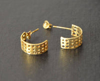 Load image into Gallery viewer, Ohrstecker vergoldet 925 Silber Creolen Löcher - chic-net.de
