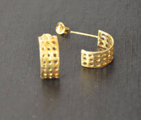 Load image into Gallery viewer, Ohrstecker vergoldet 925 Silber Creolen Löcher - chic-net.de
