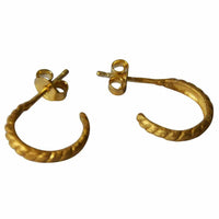 Load image into Gallery viewer, Ohrstecker vergoldet 925 Silber Creolen Seil - chic-net.de
