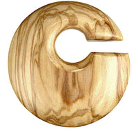 Load image into Gallery viewer, Olivenholz 12mm Piercing Hoop Creole hell Kreis 60mm - chic-net.de

